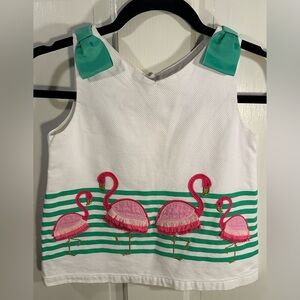 Crown & Ivy Kids Sleeveless Flamingo Girls Top Size 8